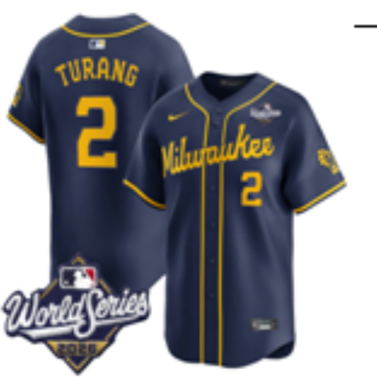 Youth Milwaukee Brewers #2 Turange Blue Nike 2026 World Series jersey 102111->youth mlb jersey->Youth Jersey